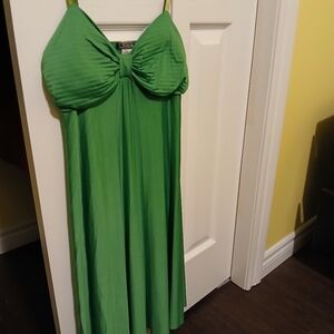 Green Halter Maxi Dress